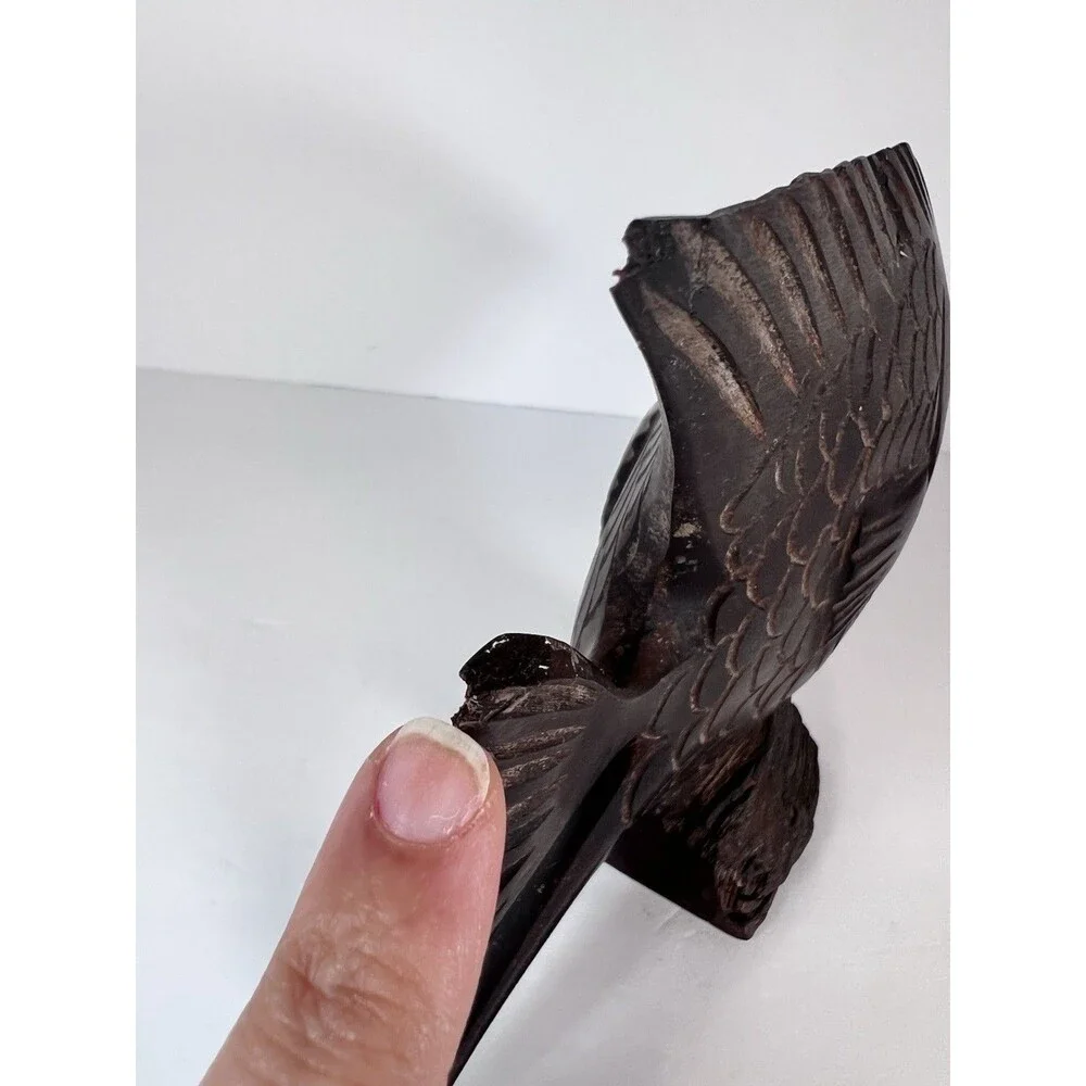 Angel Fish Wood Sculpture Rustic Style Fisherman Gift Folk Art‎ Hand Carved 7.5”